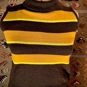 Bzzzz! Bees Knees Acrylic Turtleneck Sweater Vest